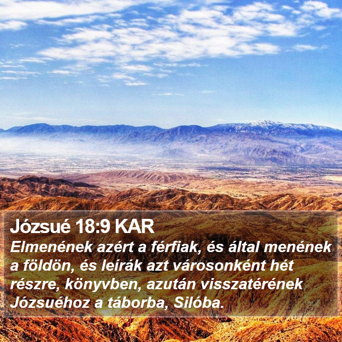 Józsué 18:9 KAR Bible Study