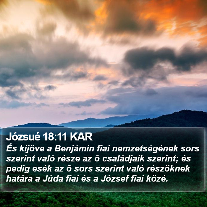 Józsué 18:11 KAR Bible Study