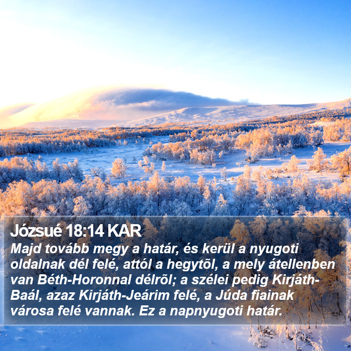 Józsué 18:14 KAR Bible Study