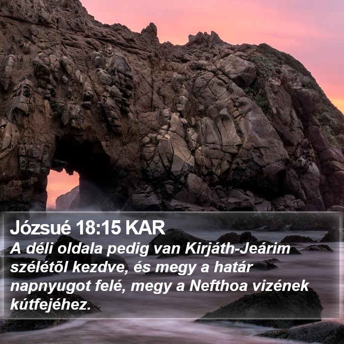 Józsué 18:15 KAR Bible Study