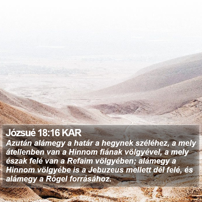 Józsué 18:16 KAR Bible Study