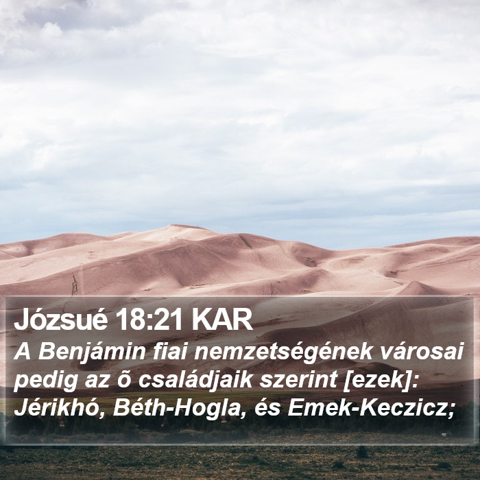 Józsué 18:21 KAR Bible Study