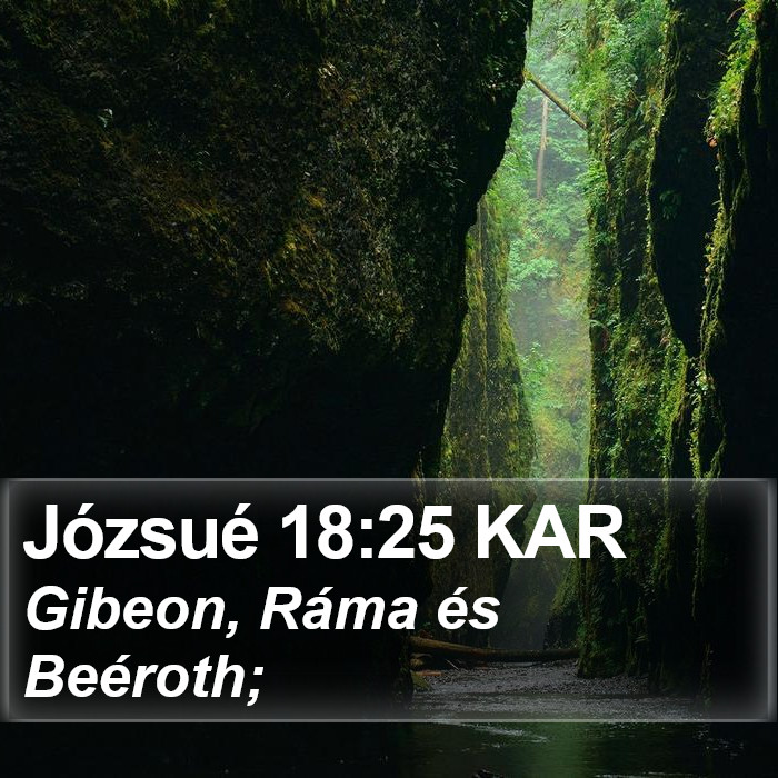 Józsué 18:25 KAR Bible Study