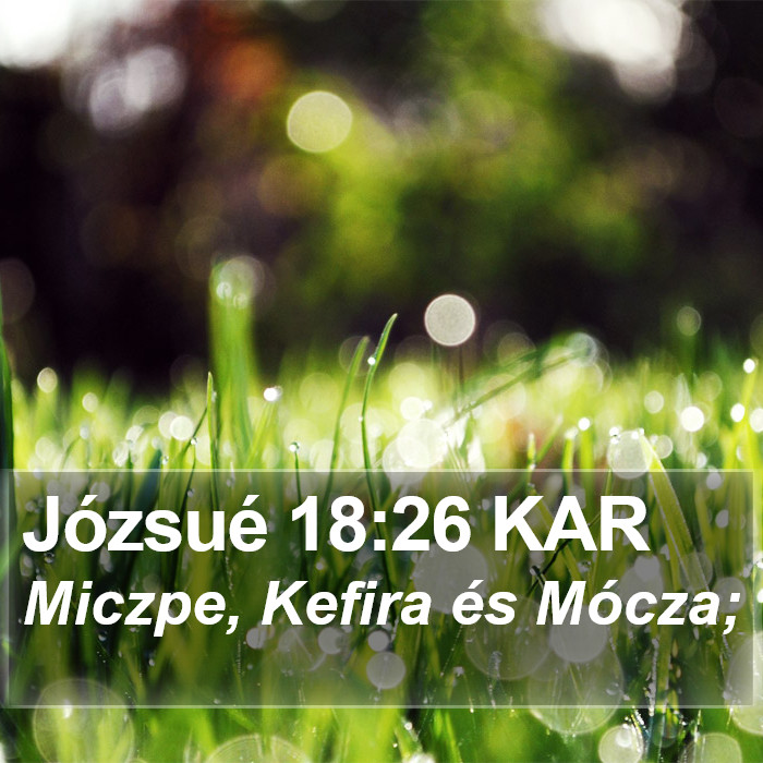 Józsué 18:26 KAR Bible Study