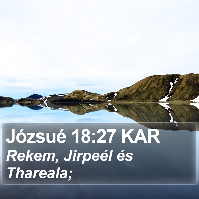 Józsué 18:27 KAR Bible Study