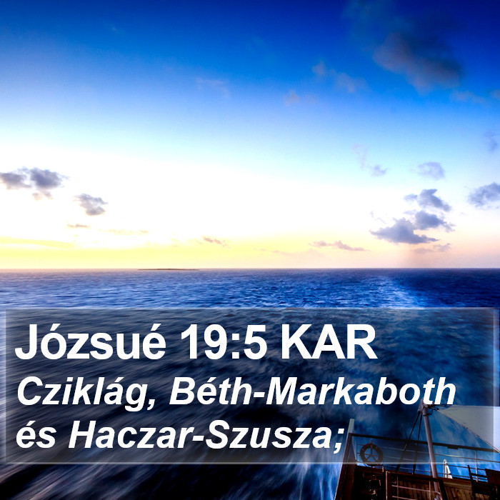 Józsué 19:5 KAR Bible Study