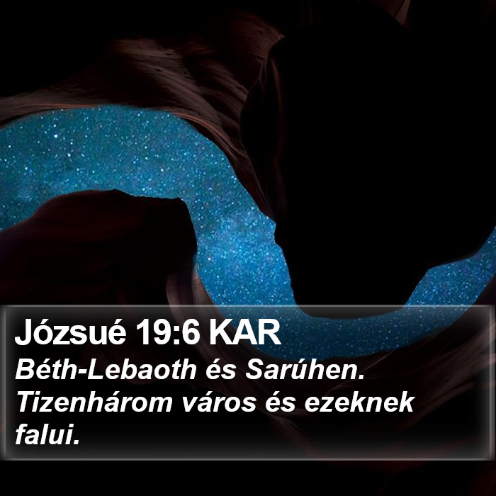 Józsué 19:6 KAR Bible Study