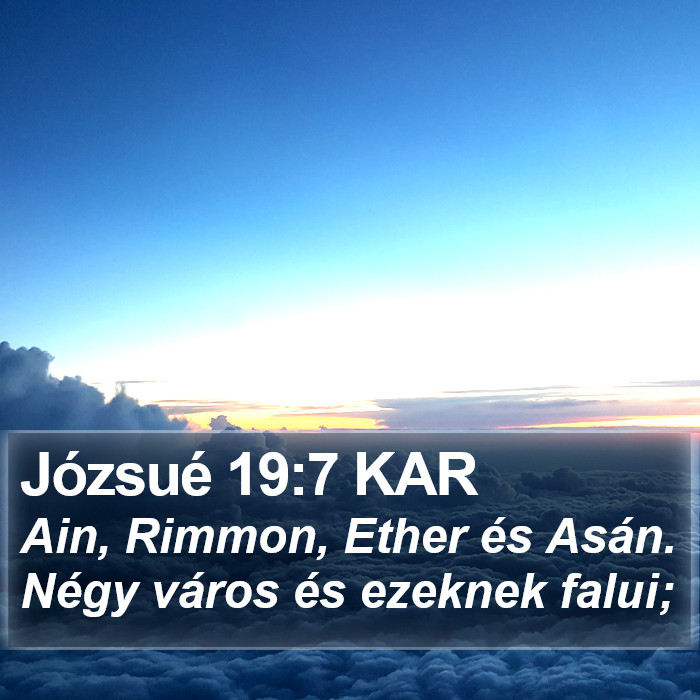 Józsué 19:7 KAR Bible Study