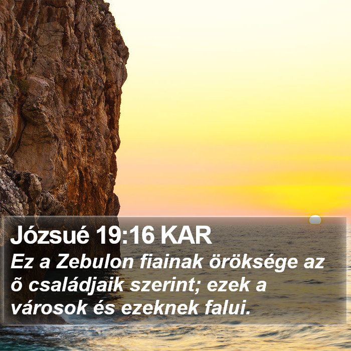 Józsué 19:16 KAR Bible Study