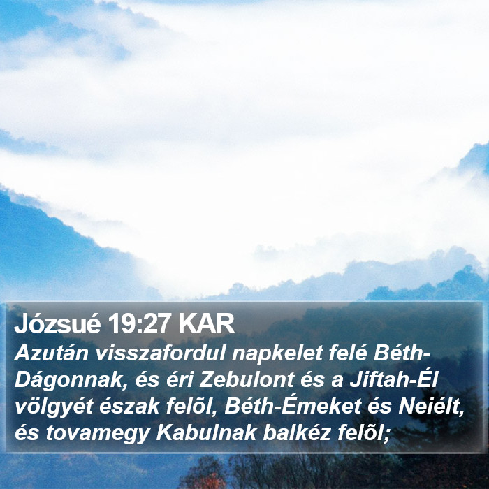 Józsué 19:27 KAR Bible Study