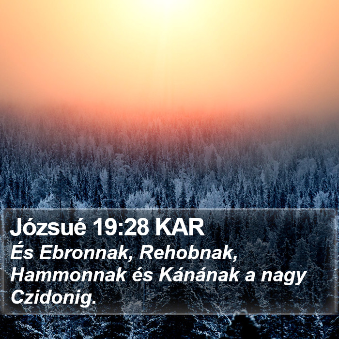 Józsué 19:28 KAR Bible Study