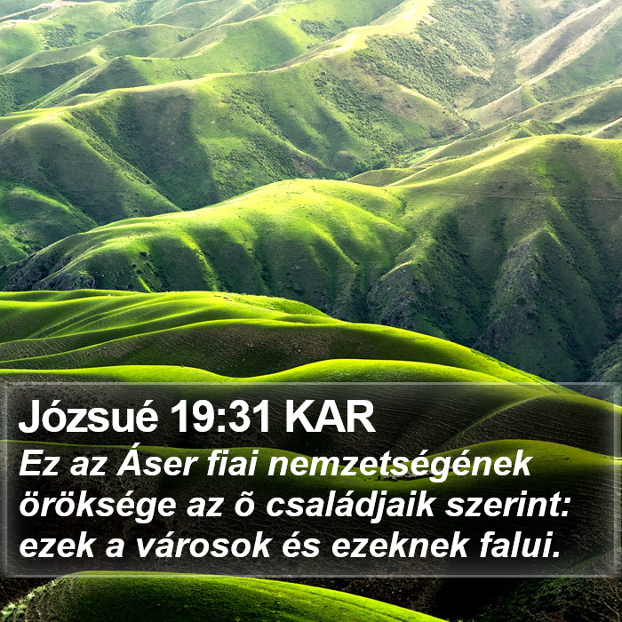 Józsué 19:31 KAR Bible Study