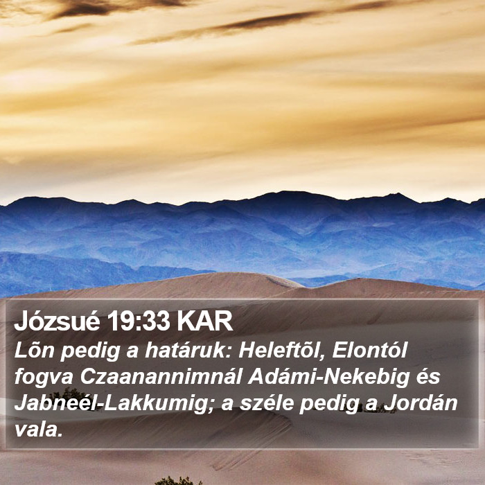 Józsué 19:33 KAR Bible Study