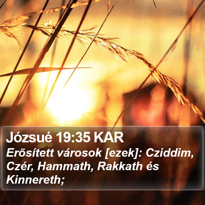 Józsué 19:35 KAR Bible Study