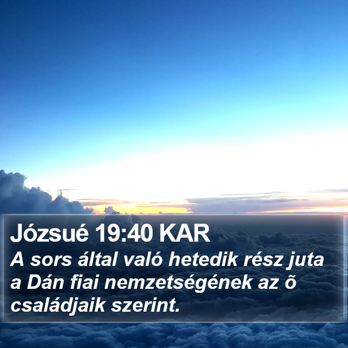 Józsué 19:40 KAR Bible Study