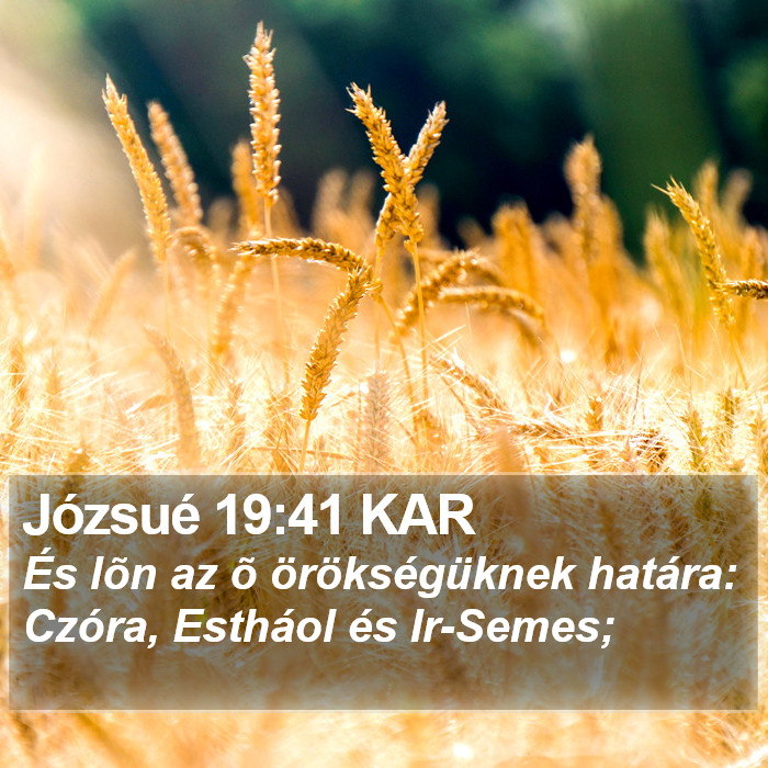 Józsué 19:41 KAR Bible Study