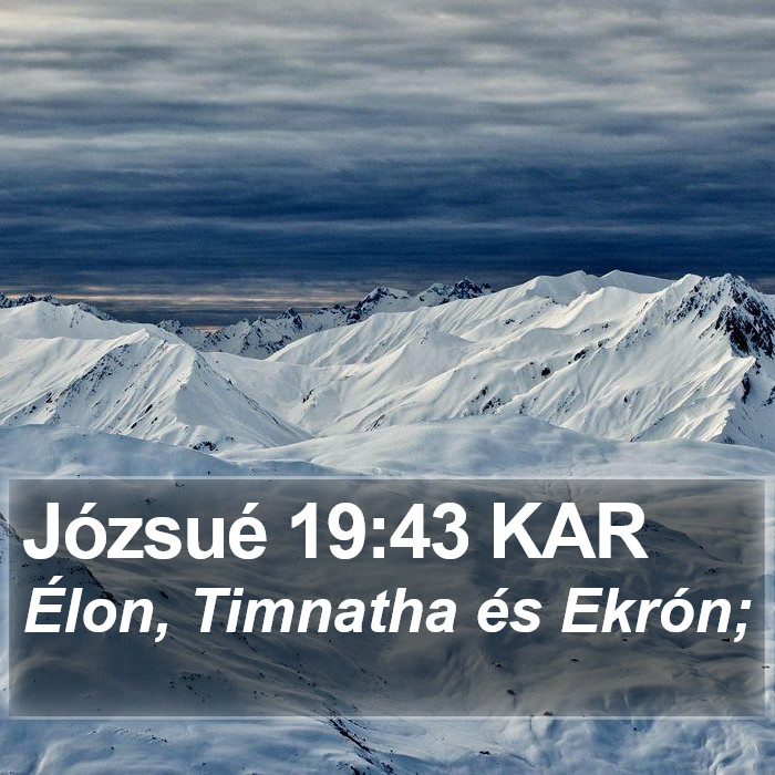 Józsué 19:43 KAR Bible Study