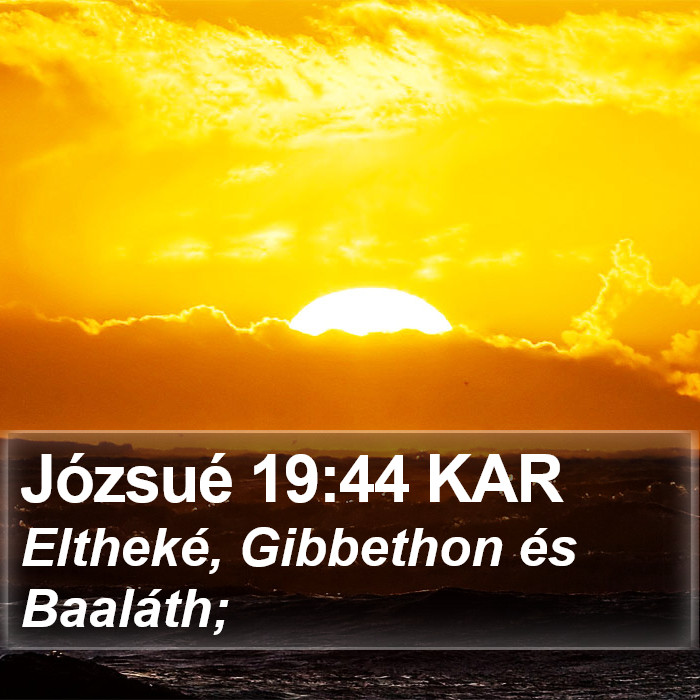 Józsué 19:44 KAR Bible Study