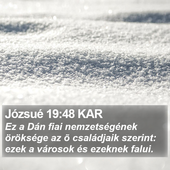 Józsué 19:48 KAR Bible Study