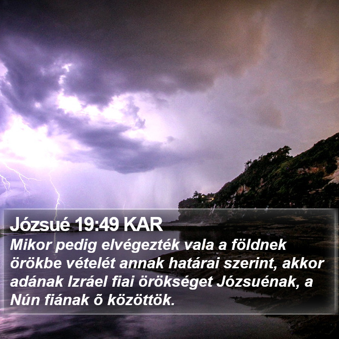 Józsué 19:49 KAR Bible Study