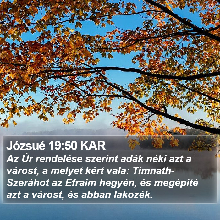 Józsué 19:50 KAR Bible Study