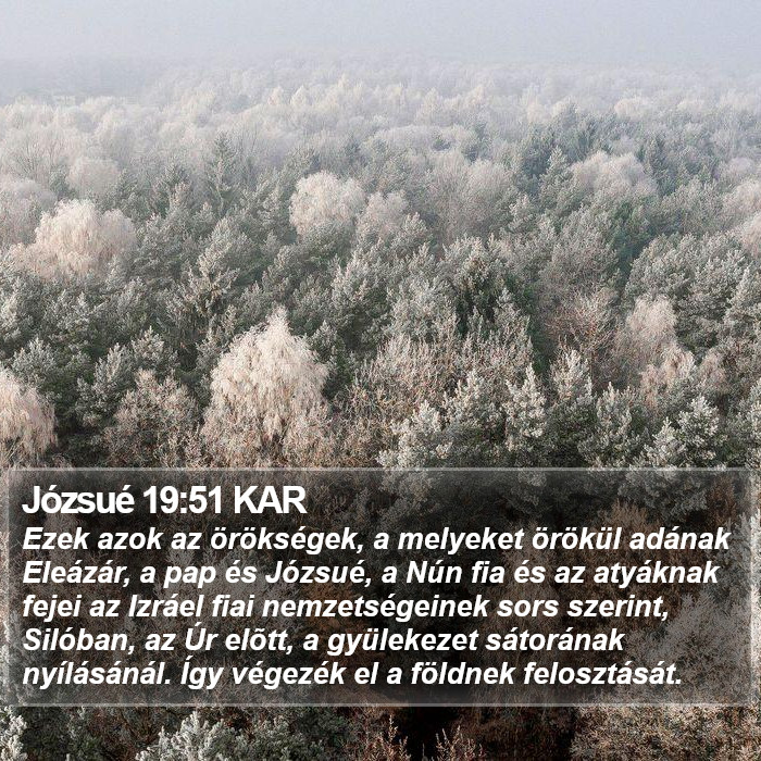 Józsué 19:51 KAR Bible Study