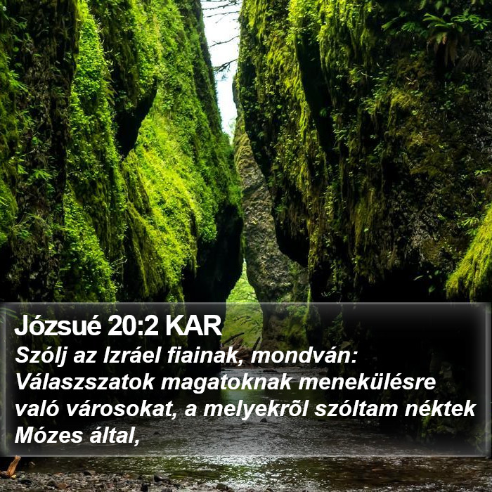 Józsué 20:2 KAR Bible Study