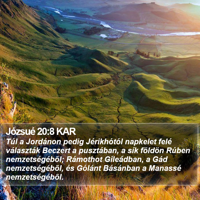 Józsué 20:8 KAR Bible Study