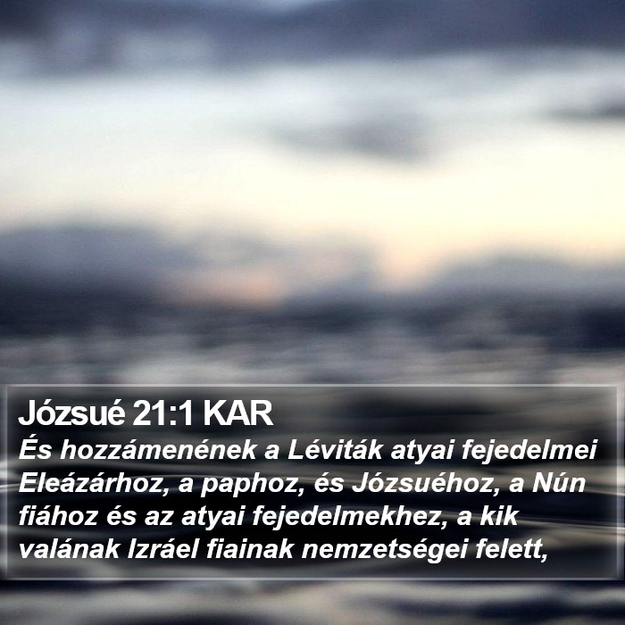 Józsué 21:1 KAR Bible Study