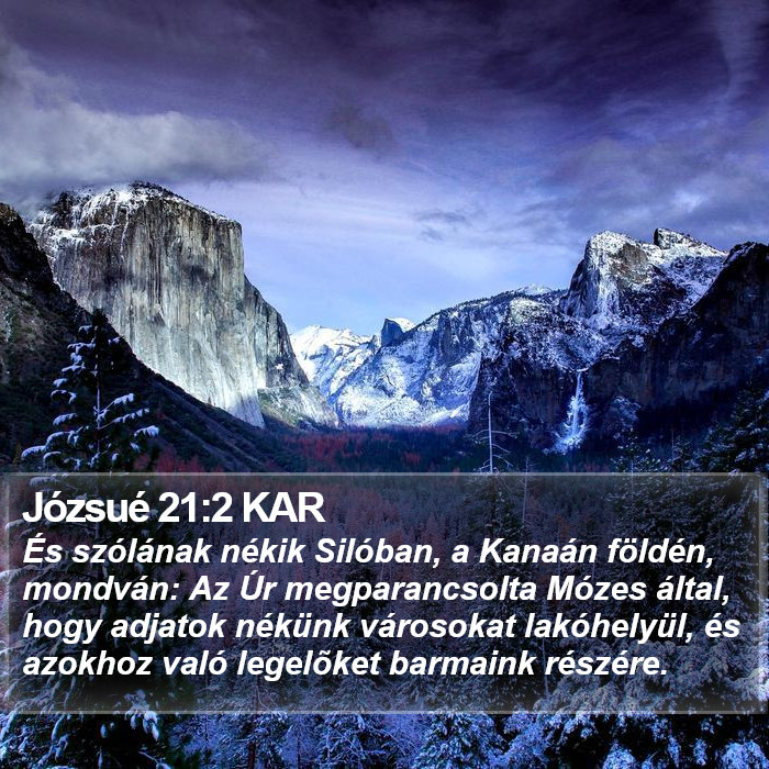 Józsué 21:2 KAR Bible Study