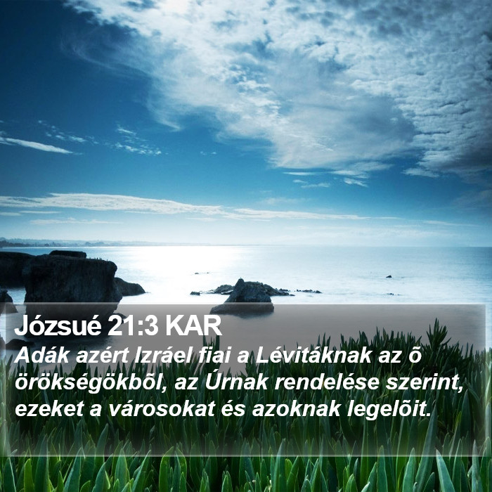 Józsué 21:3 KAR Bible Study