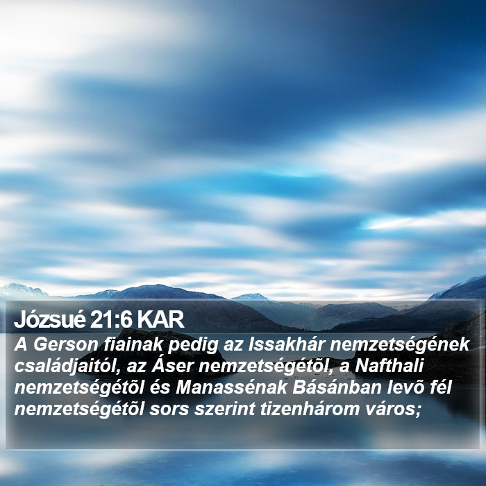 Józsué 21:6 KAR Bible Study