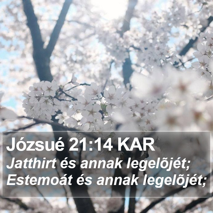 Józsué 21:14 KAR Bible Study