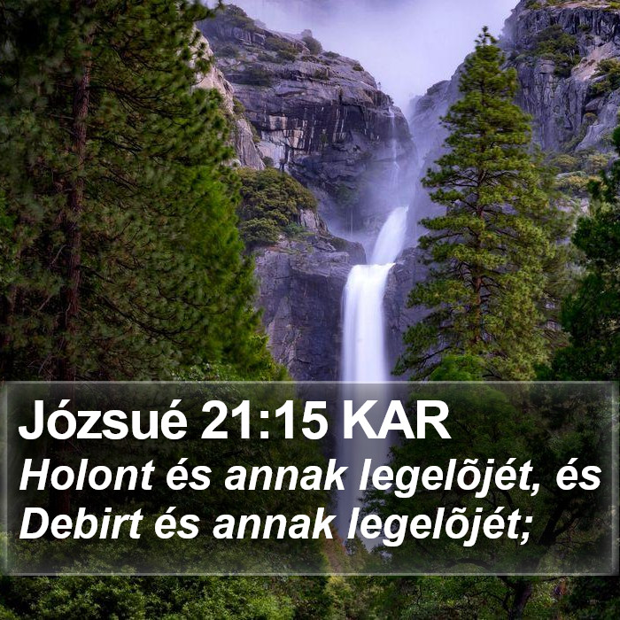 Józsué 21:15 KAR Bible Study