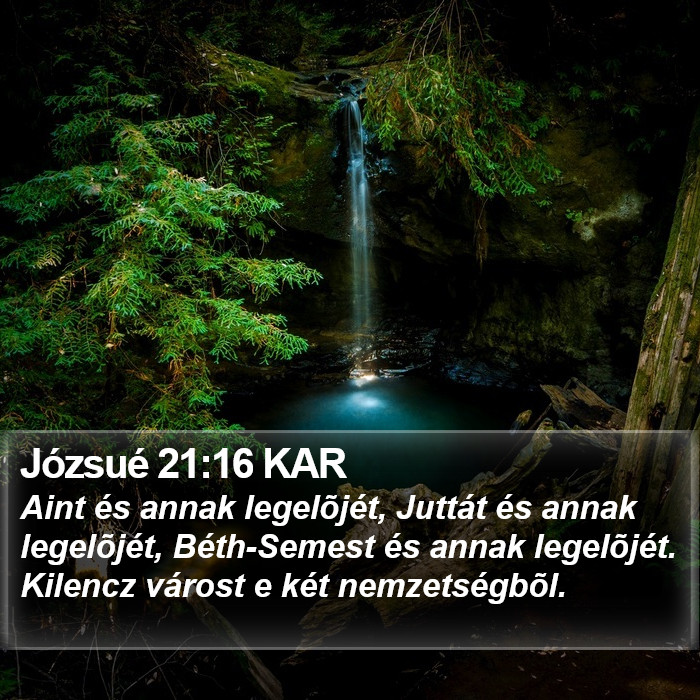 Józsué 21:16 KAR Bible Study