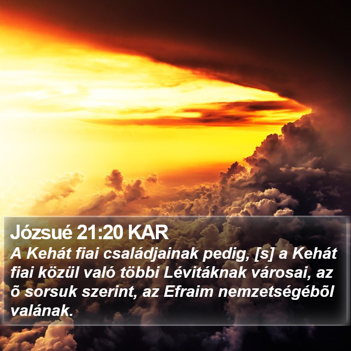 Józsué 21:20 KAR Bible Study