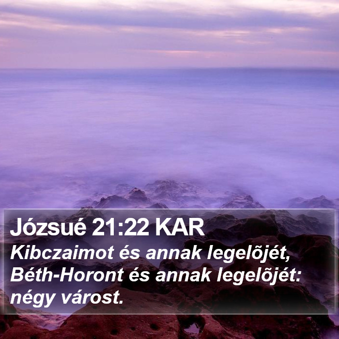 Józsué 21:22 KAR Bible Study