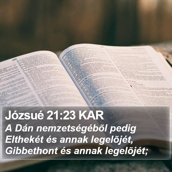 Józsué 21:23 KAR Bible Study