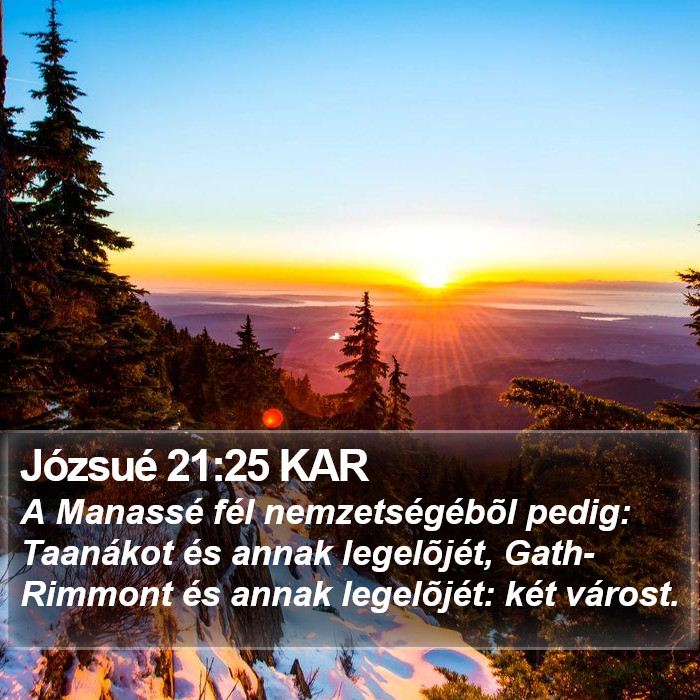 Józsué 21:25 KAR Bible Study