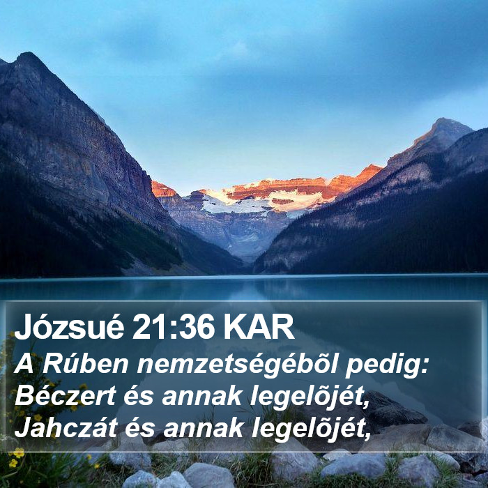 Józsué 21:36 KAR Bible Study