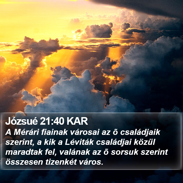 Józsué 21:40 KAR Bible Study