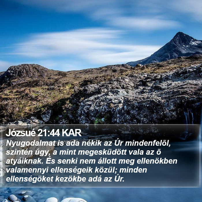 Józsué 21:44 KAR Bible Study