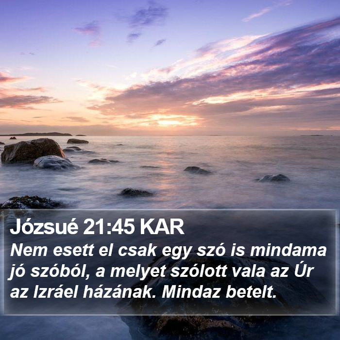 Józsué 21:45 KAR Bible Study