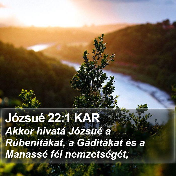 Józsué 22:1 KAR Bible Study