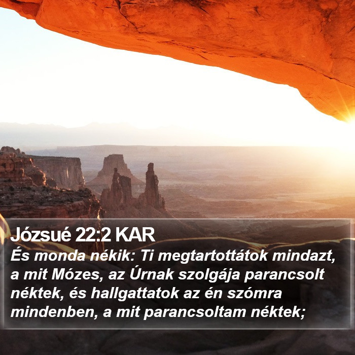 Józsué 22:2 KAR Bible Study