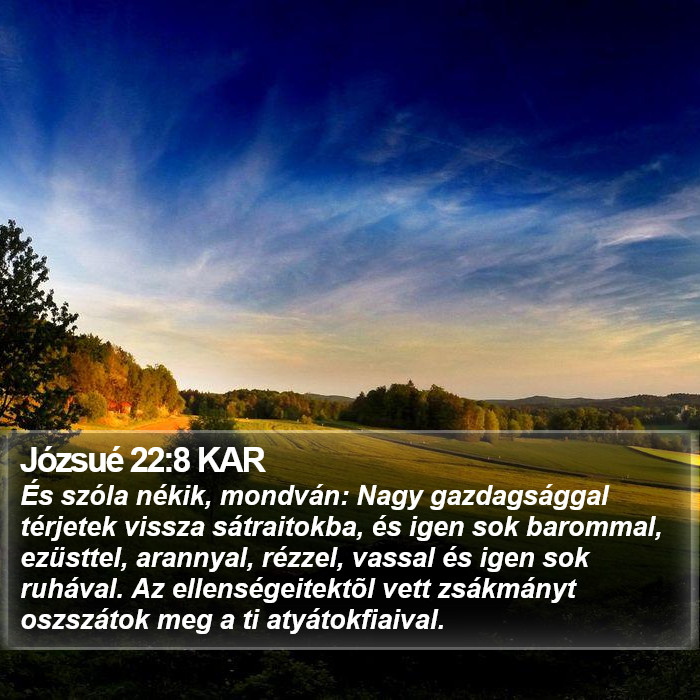 Józsué 22:8 KAR Bible Study