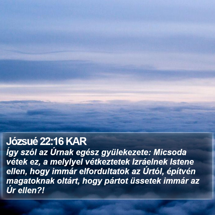 Józsué 22:16 KAR Bible Study