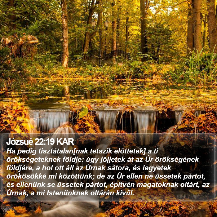 Józsué 22:19 KAR Bible Study