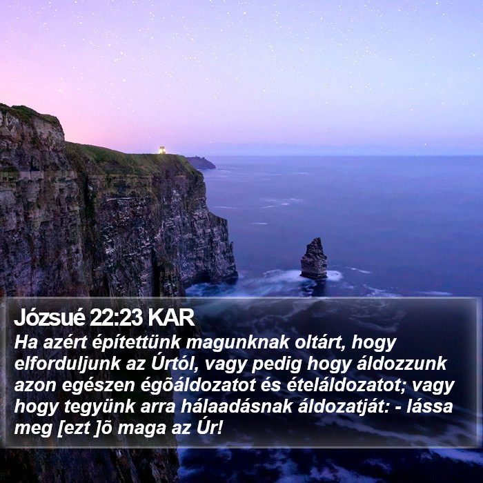 Józsué 22:23 KAR Bible Study