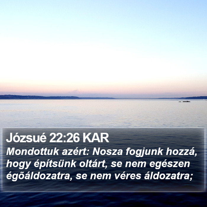 Józsué 22:26 KAR Bible Study